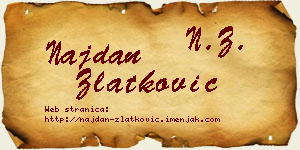 Najdan Zlatković vizit kartica
